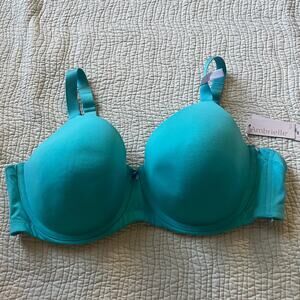 Ambrielle Bra Organic Cotton Full Coverage in Turquoise Infusion 44DD
